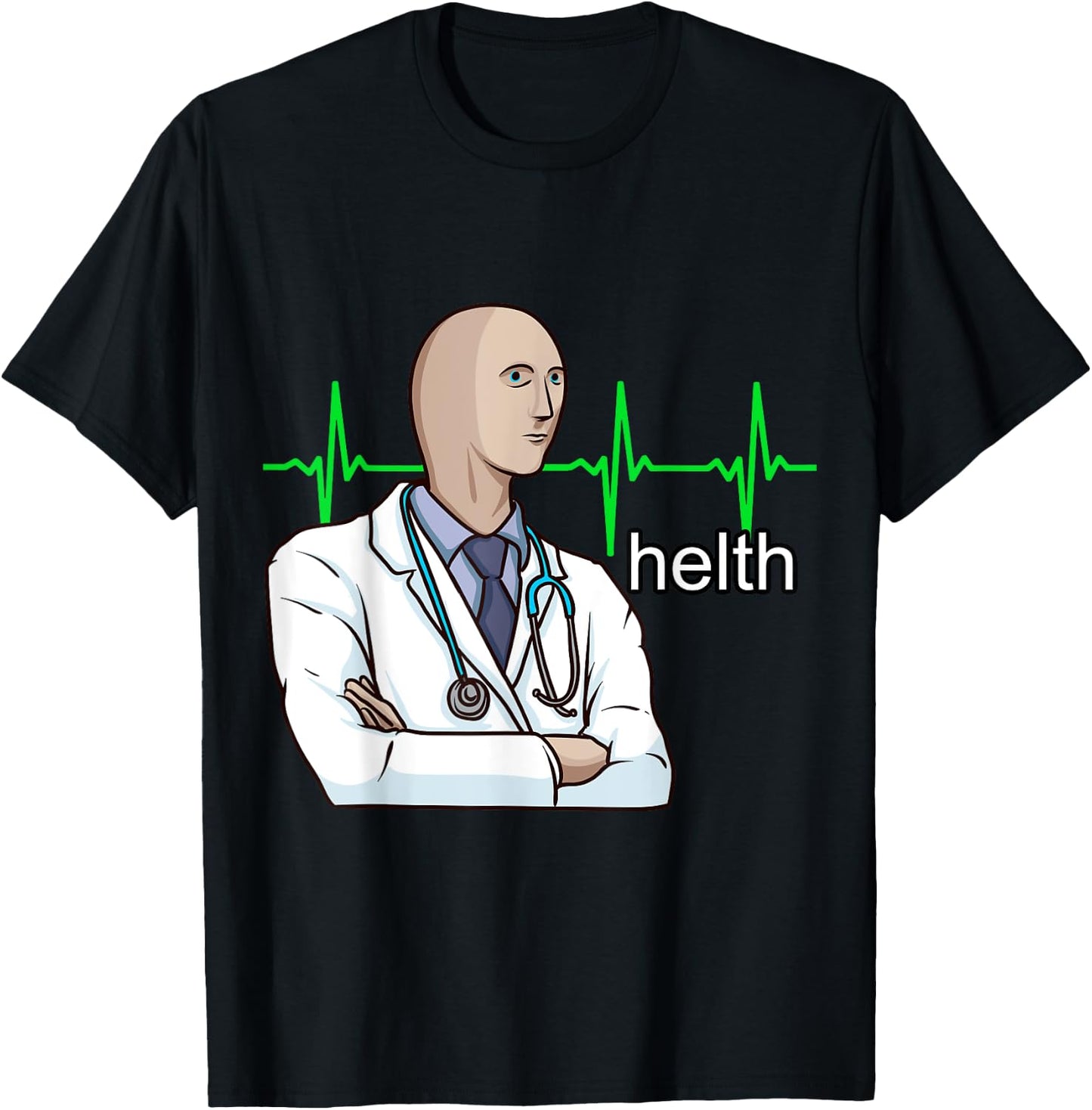 Helth Meme Man Funny Surreal Dank Meme T-Shirt - T-Shirt | Black