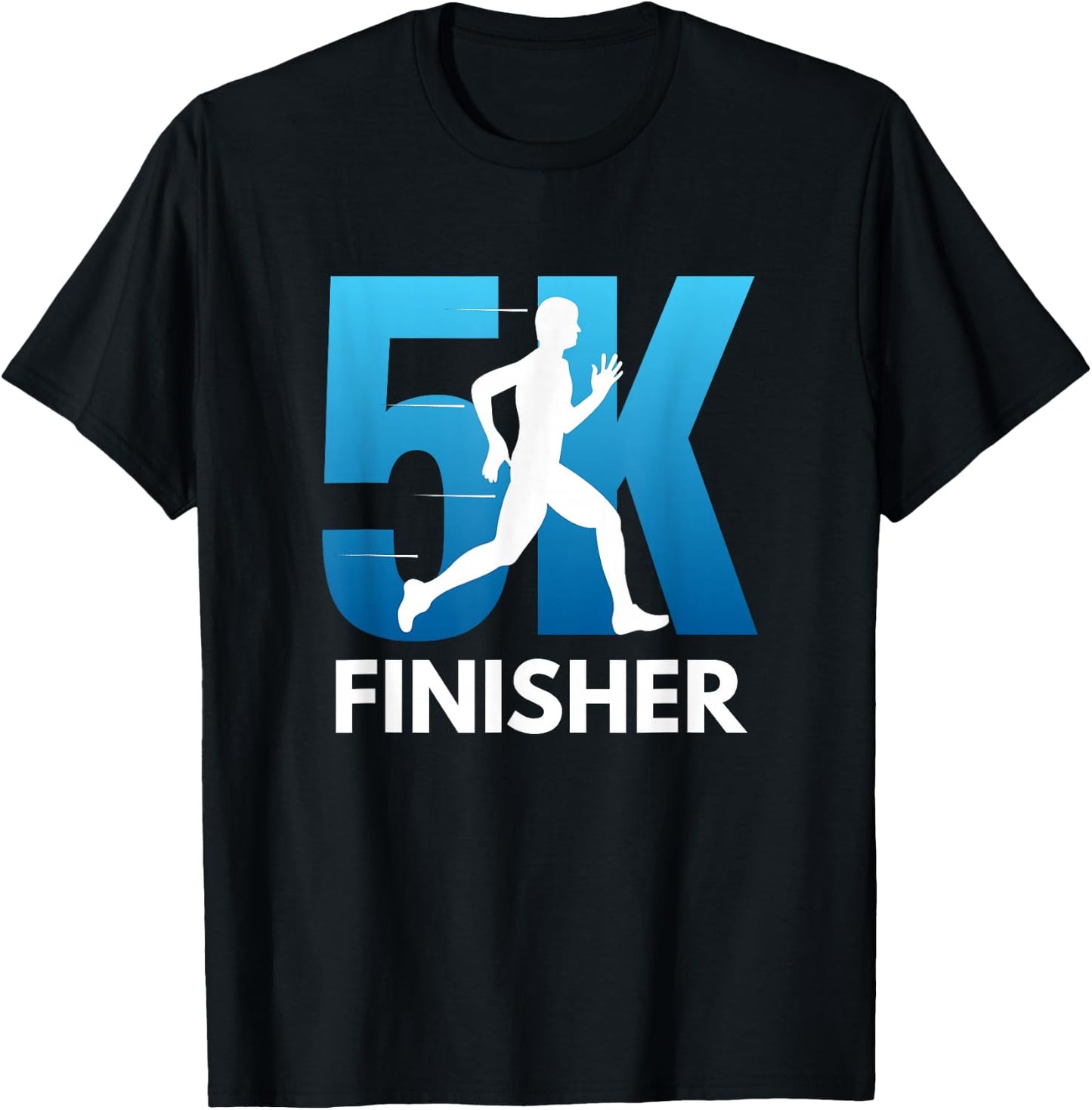 5K Finisher, With Silhouette Of 5K Runner T-Shirt - T-Shirt | Black