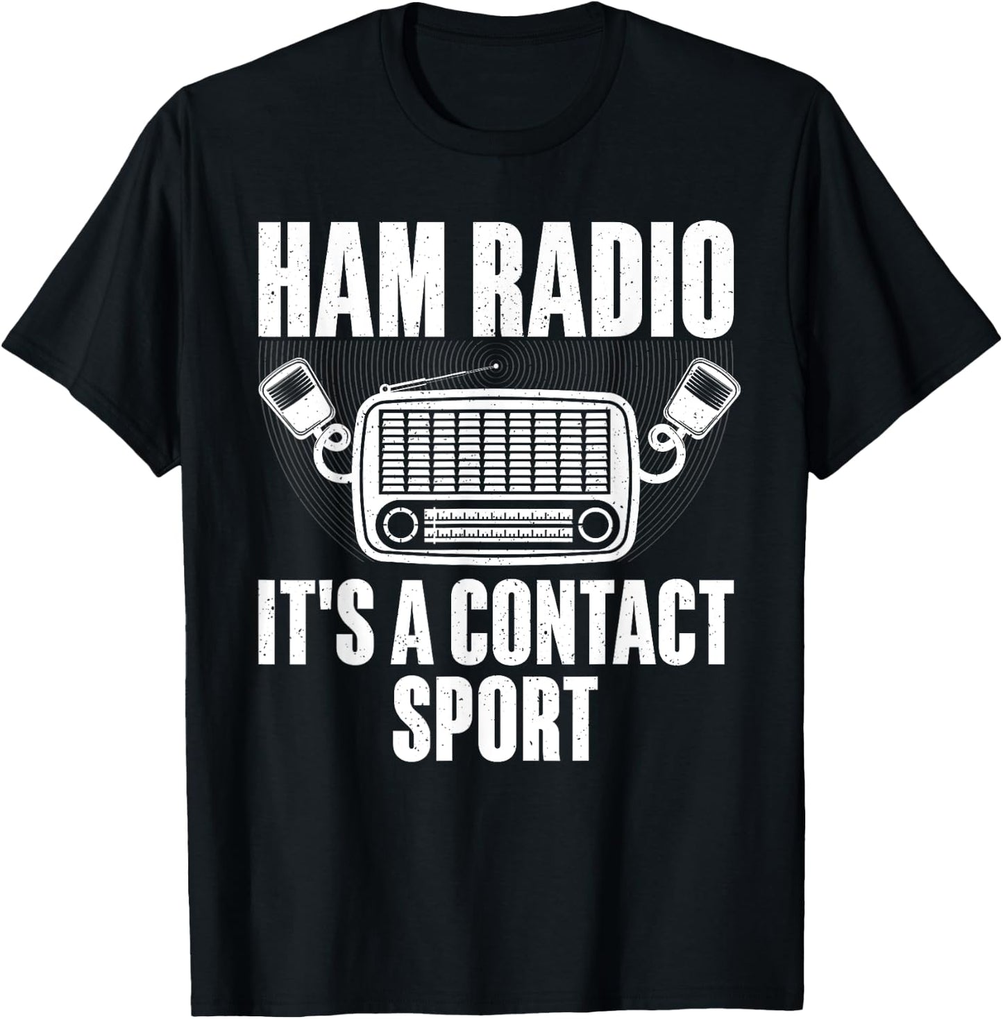 Funny Ham Radio Art Men Women Ham Operator Amateur Radio T-Shirt - T-Shirt | Black