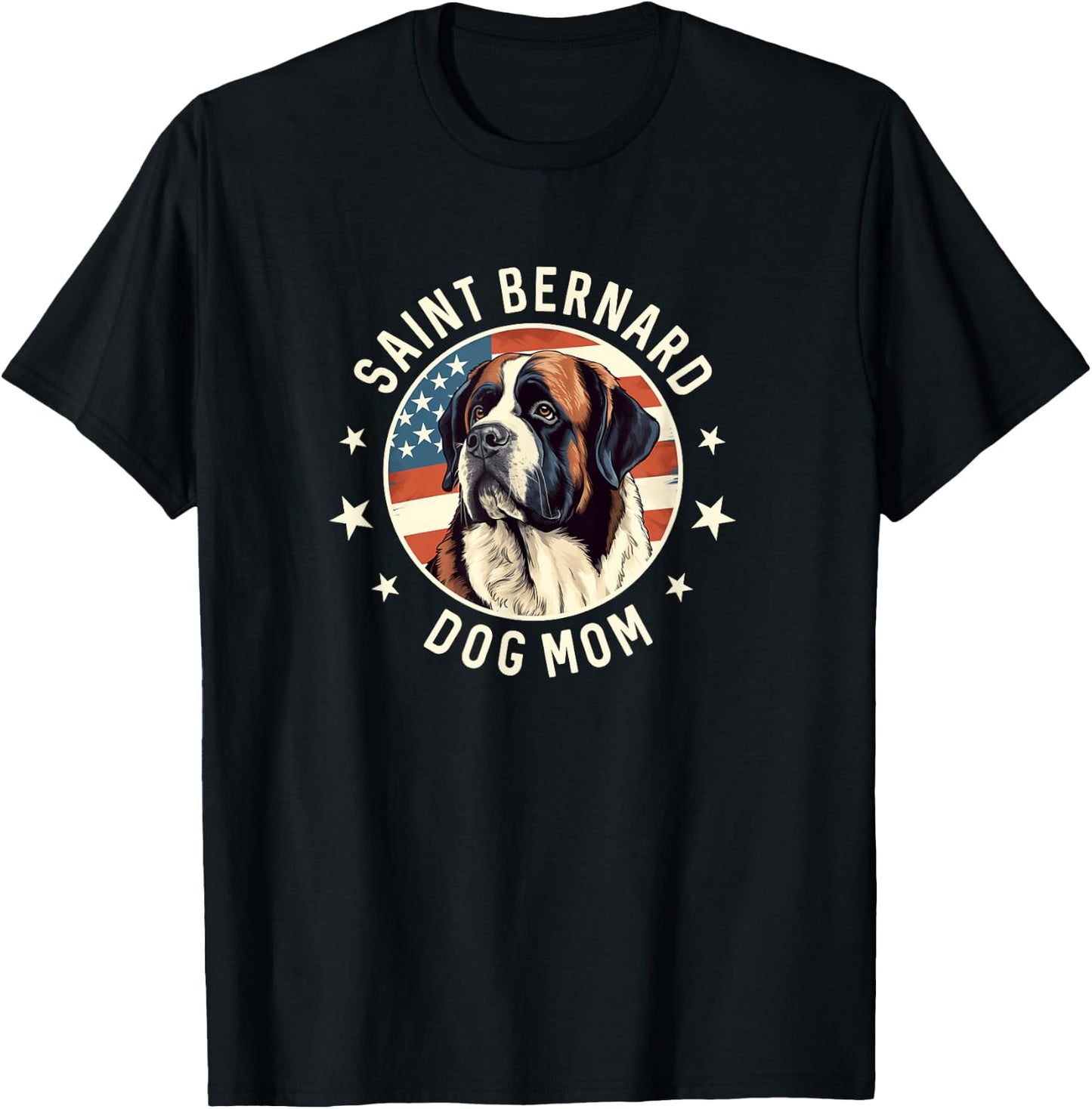 Saint Bernard Gifts Women, St. Bernard Dog Mom T-Shirt - T-Shirt | Black