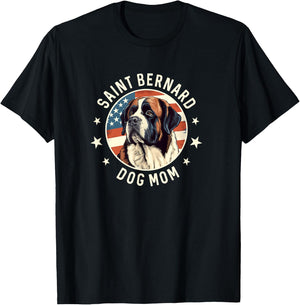 Saint Bernard Gifts Women, St. Bernard Dog Mom T-Shirt - T-Shirt | Black