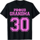 Proud Volleyball Grandma Number 30 P T-Shirt - T-Shirt | Black