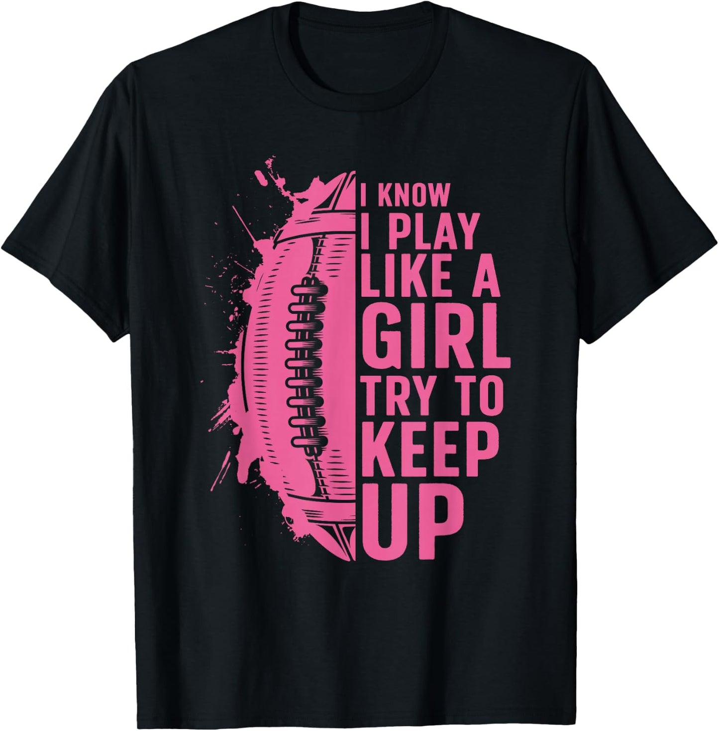 Cool Football Girls Football Player Coach Sports T-Shirt - T-Shirt | Black