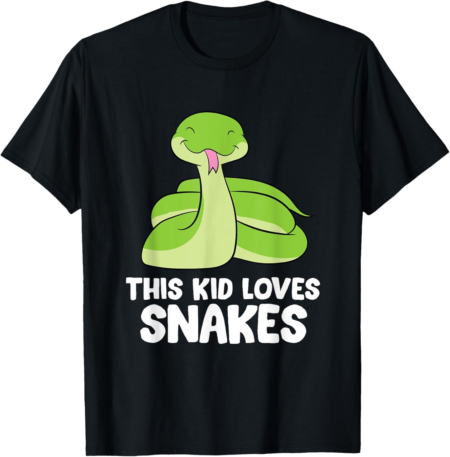 This Kid Loves Snakes Toddlers Kids Snakes T-Shirt - T-Shirt | Black