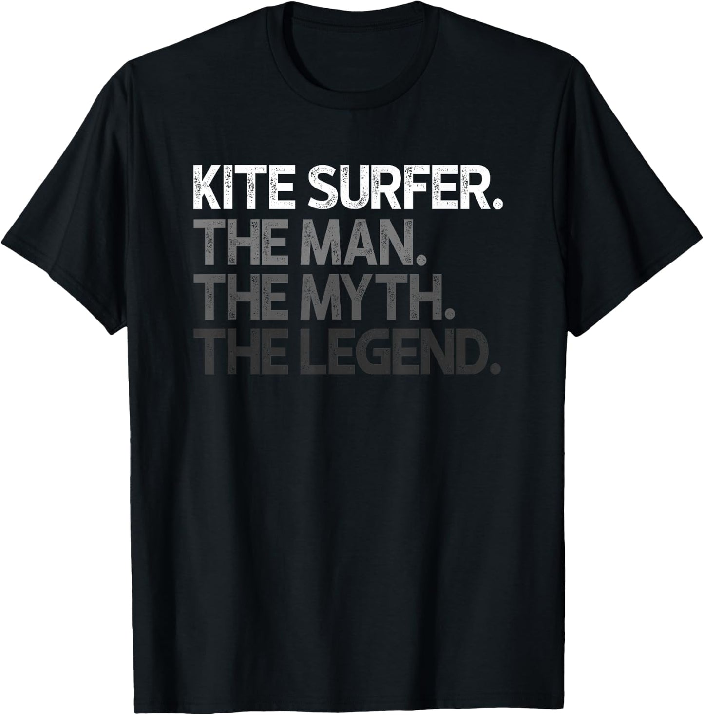 Kite Surfer The Man Myth Legend Gift T-Shirt - T-Shirt | Black