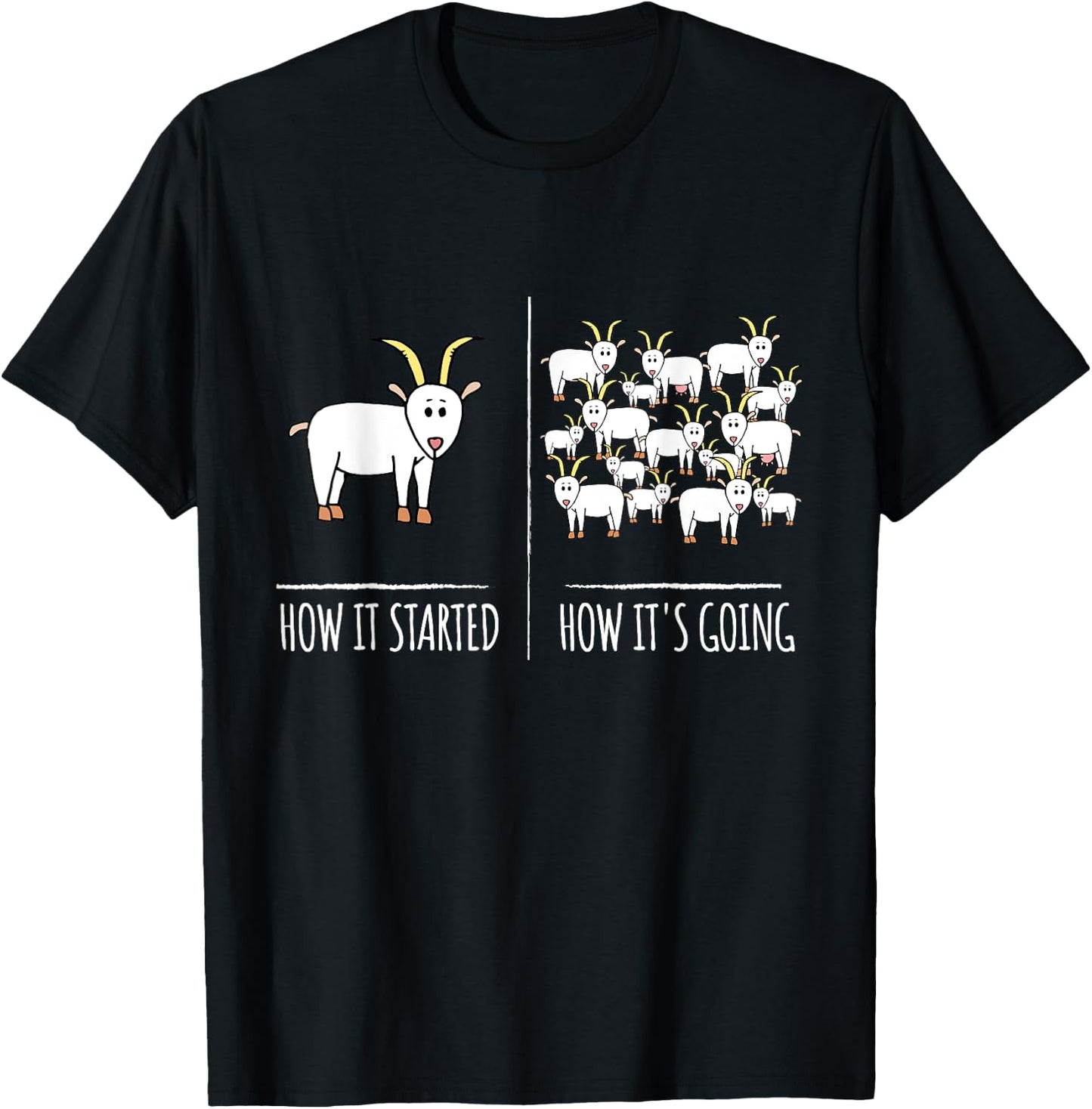 Goat Shirts | Goat Lovers Farm Apparel Meme Pun Funny Goat T-Shirt - T-Shirt | Black