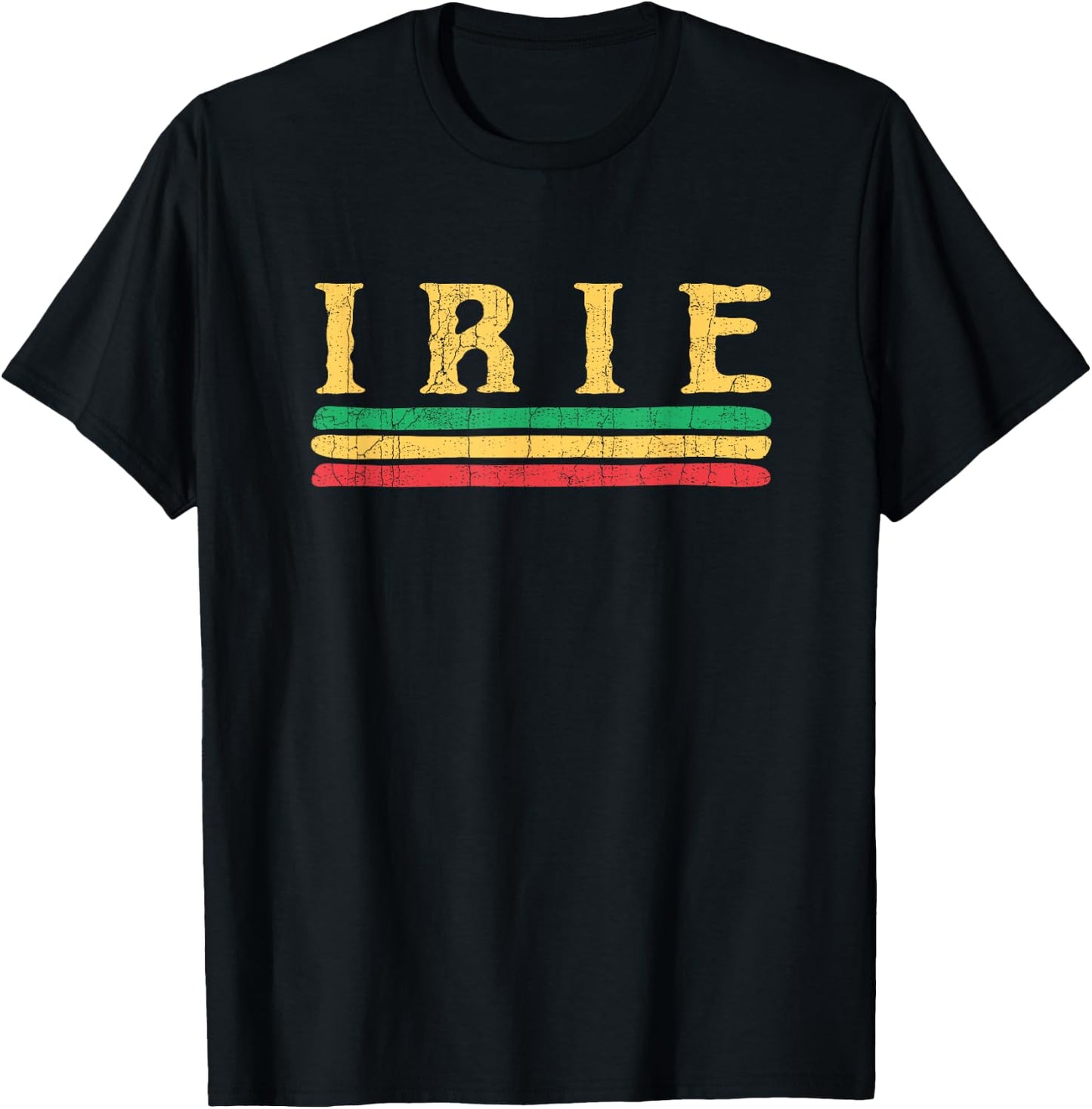 Irie Rasta Reggae Rastafari Funny Jamaica jamaican T-Shirt - T-Shirt | Black