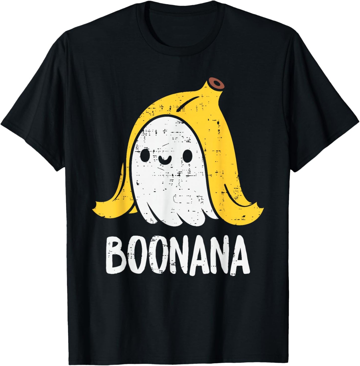 Cute Ghost Banana Halloween Costume Funny Kids Women Boonana T-Shirt - T-Shirt | Black
