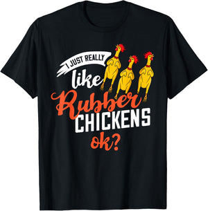 Rubber Chicken Screaming Costume T-Shirt - T-Shirt | Black