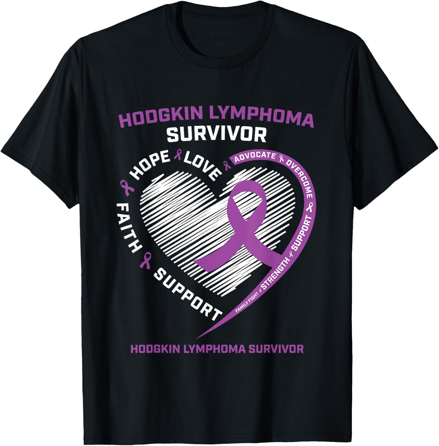 Cancer Survivor Shirts Hodgkin's Lymphoma Survivor T-Shirt - T-Shirt | Black
