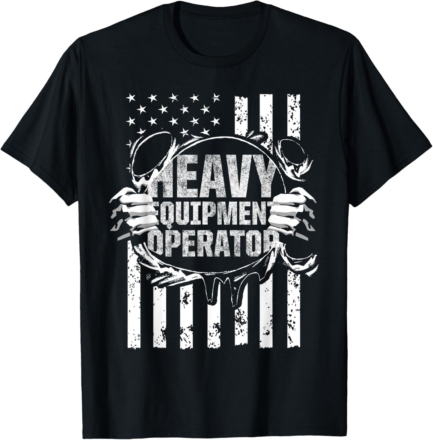 Heavy Equipment Operator America Funny Driver T-Shirt - T-Shirt | Black