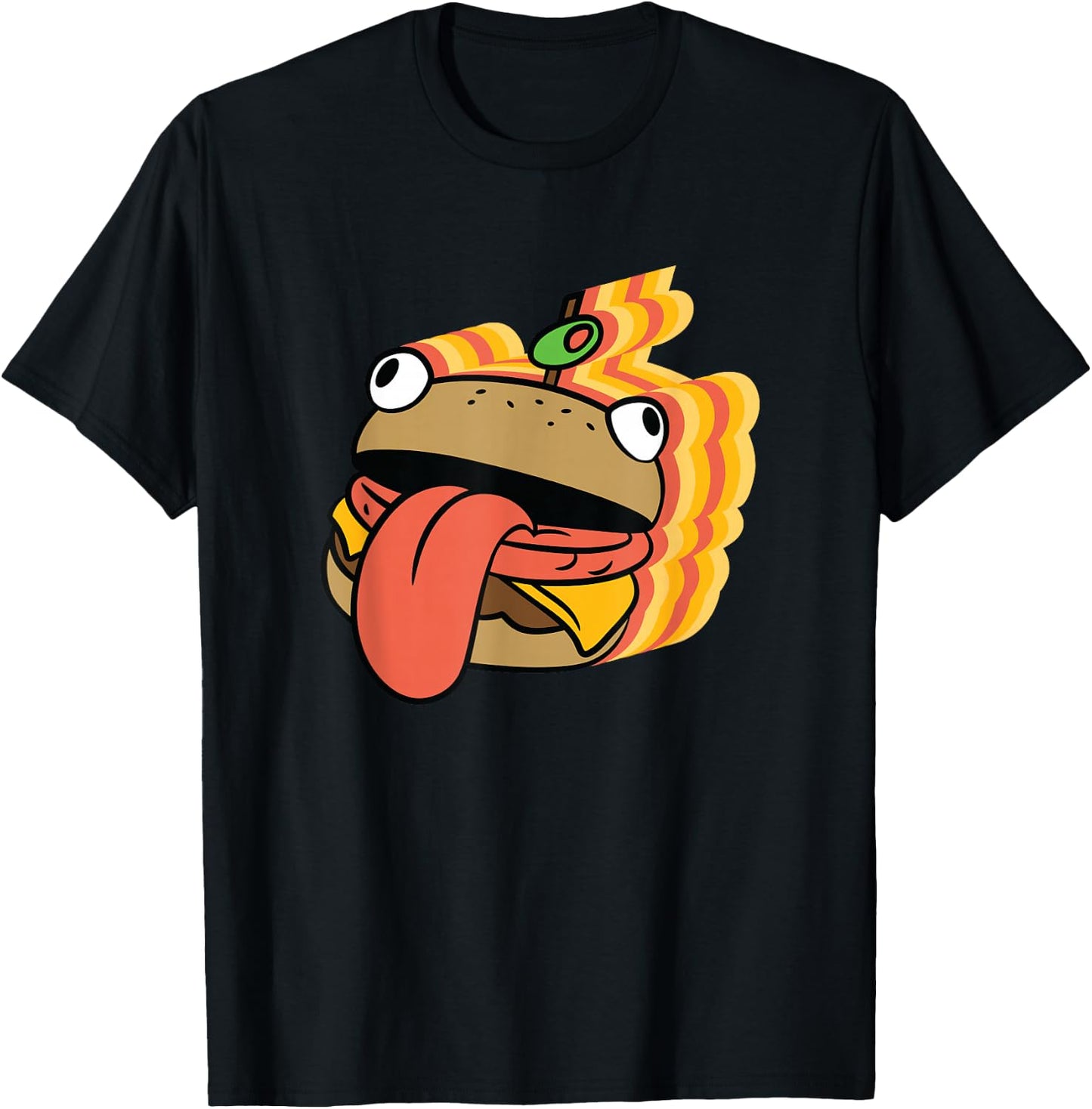 Fortnite Durr Burger Big Face T-Shirt - T-Shirt | Black