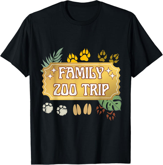 Family Zoo Trip Zoo Day Going On Safari Meeting Zookeepers T-Shirt - T-Shirt | Black