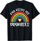 Christian Rainbow God Keeps His Promises Bible Noah T-Shirt - T-Shirt | Black