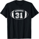 Football Player #31 Football Parent Jersey 31 Varsity Team T-Shirt - T-Shirt | Black