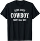 American Western Cowboy Designs Been Doing Cowboy Shit All Day -Adults Black Cotton Polyester Blend Short Sleeve Small T-Shirt - T-Shirt | Black