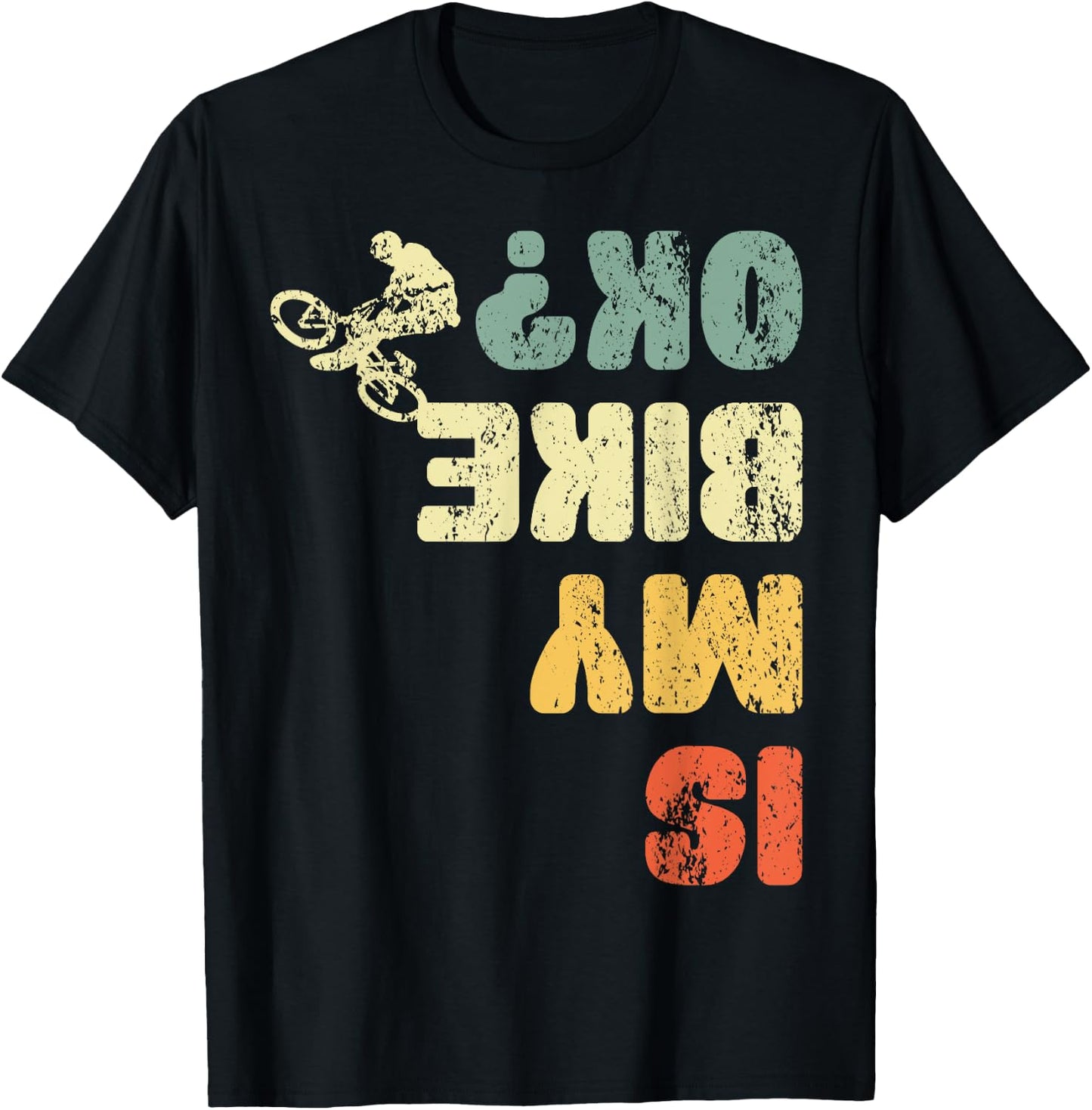 Retro Is My Bike Ok Youth Kids Vintage Cycling T-Shirt - T-Shirt | Black