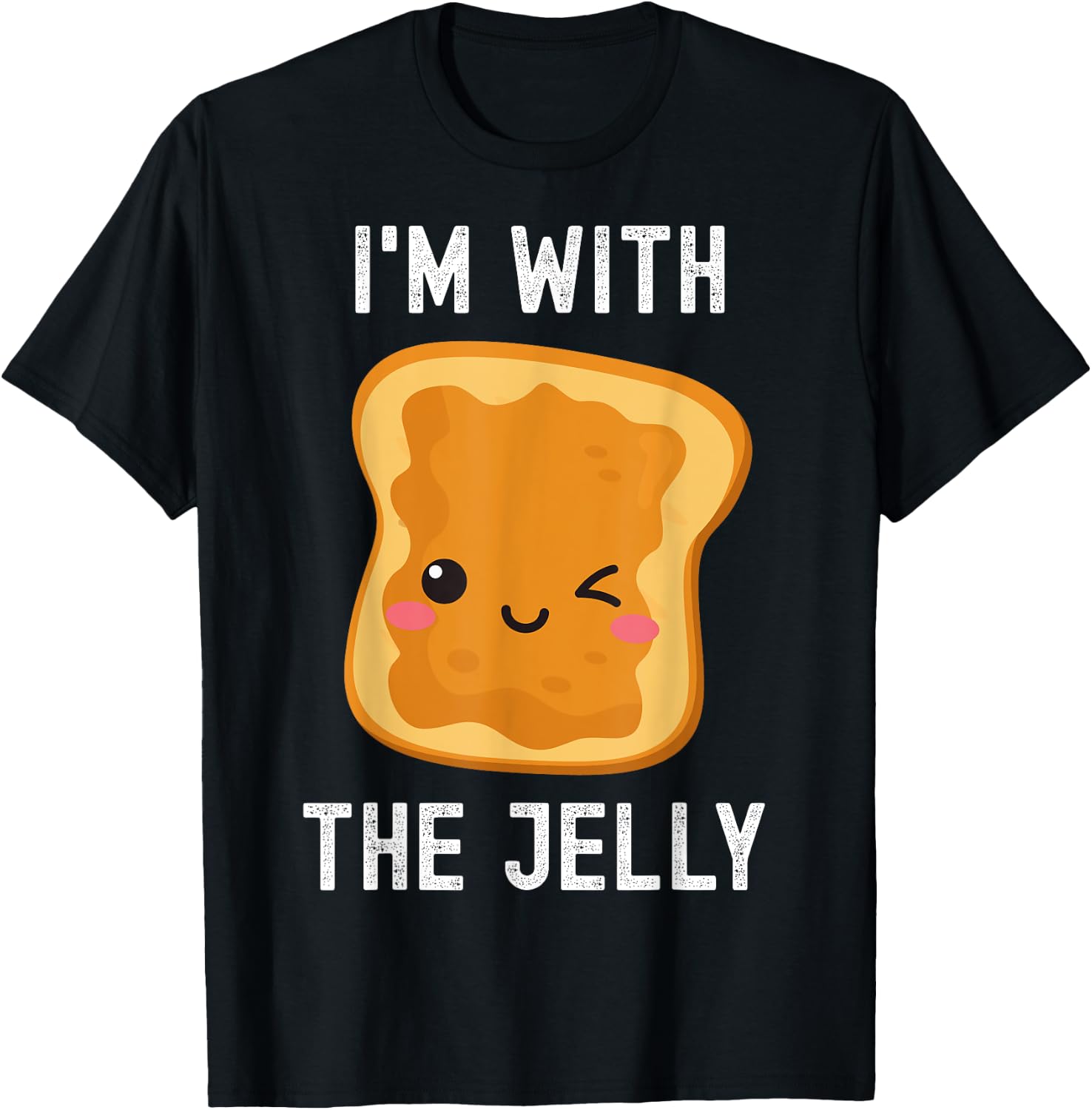 Funny Peanut Butter & Jelly Matching His & Hers Couples T-Shirt - T-Shirt | Black