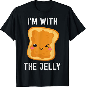 Funny Peanut Butter & Jelly Matching His & Hers Couples T-Shirt - T-Shirt | Black