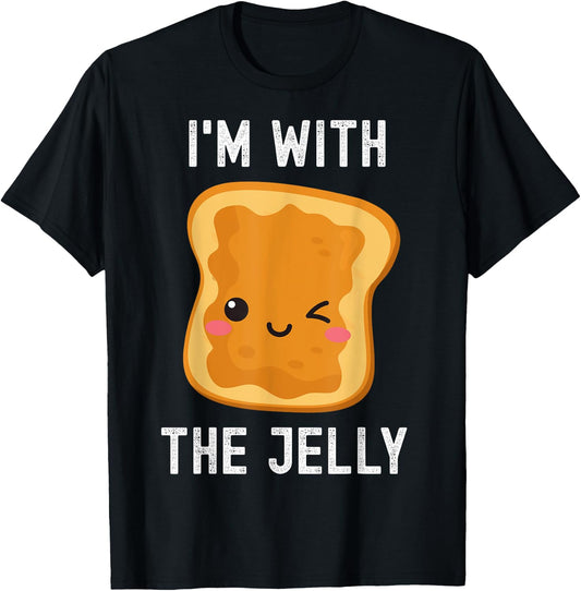 Funny Peanut Butter & Jelly Matching His & Hers Couples T-Shirt - T-Shirt | Black