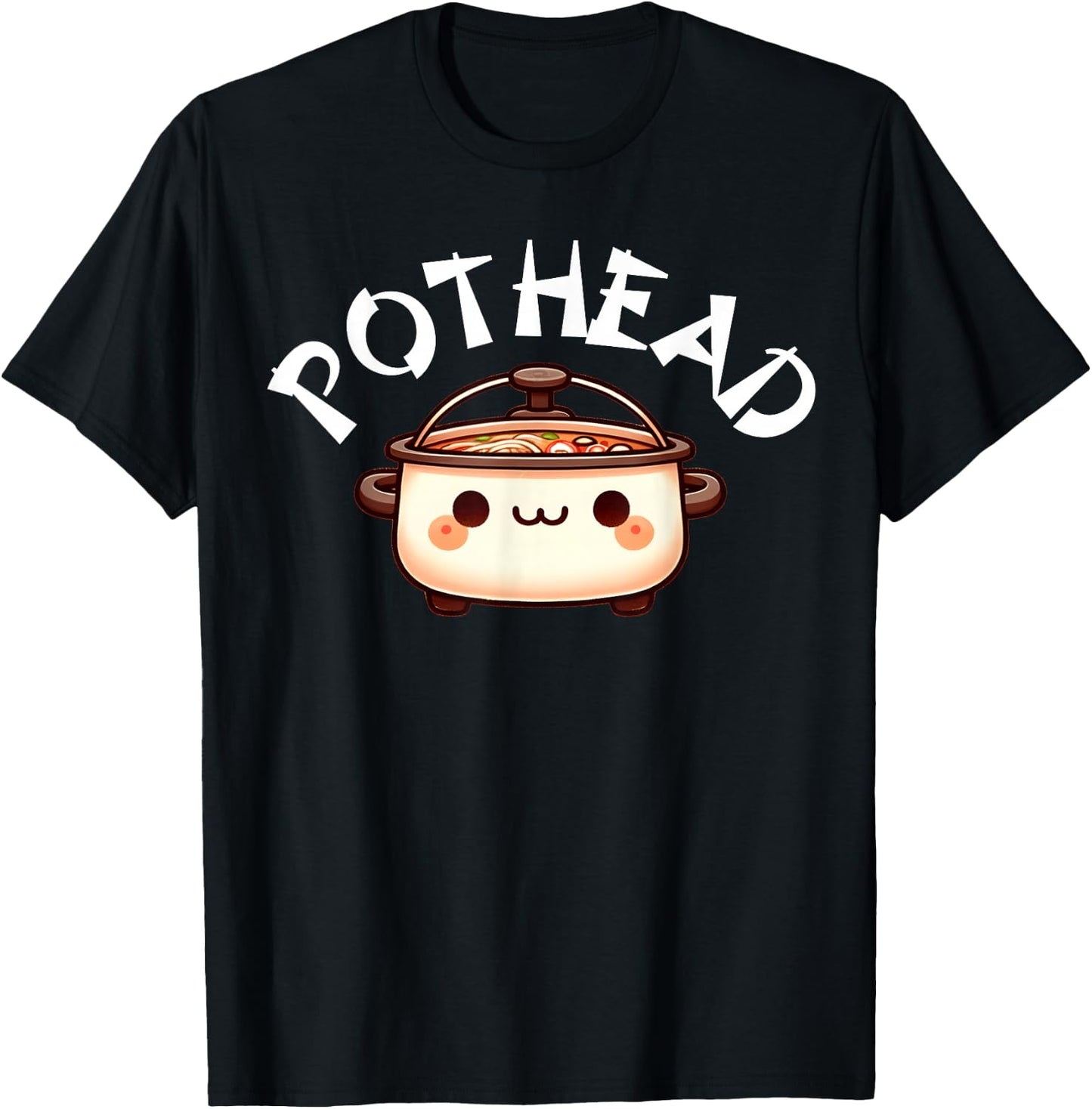 Funny Hot Pot Kawaii Asian Food Chinese Hotpot Soup Humor , Small, Black T-Shirt - T-Shirt | Black