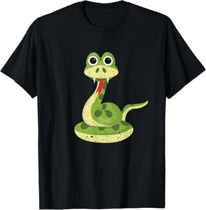Reptile Kids Gift Cute Snake T-Shirt - T-Shirt | Black