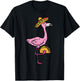 Mexican Flamingo Tacos Cute Cinco De Mayo Fiesta Animal T-Shirt - T-Shirt | Black