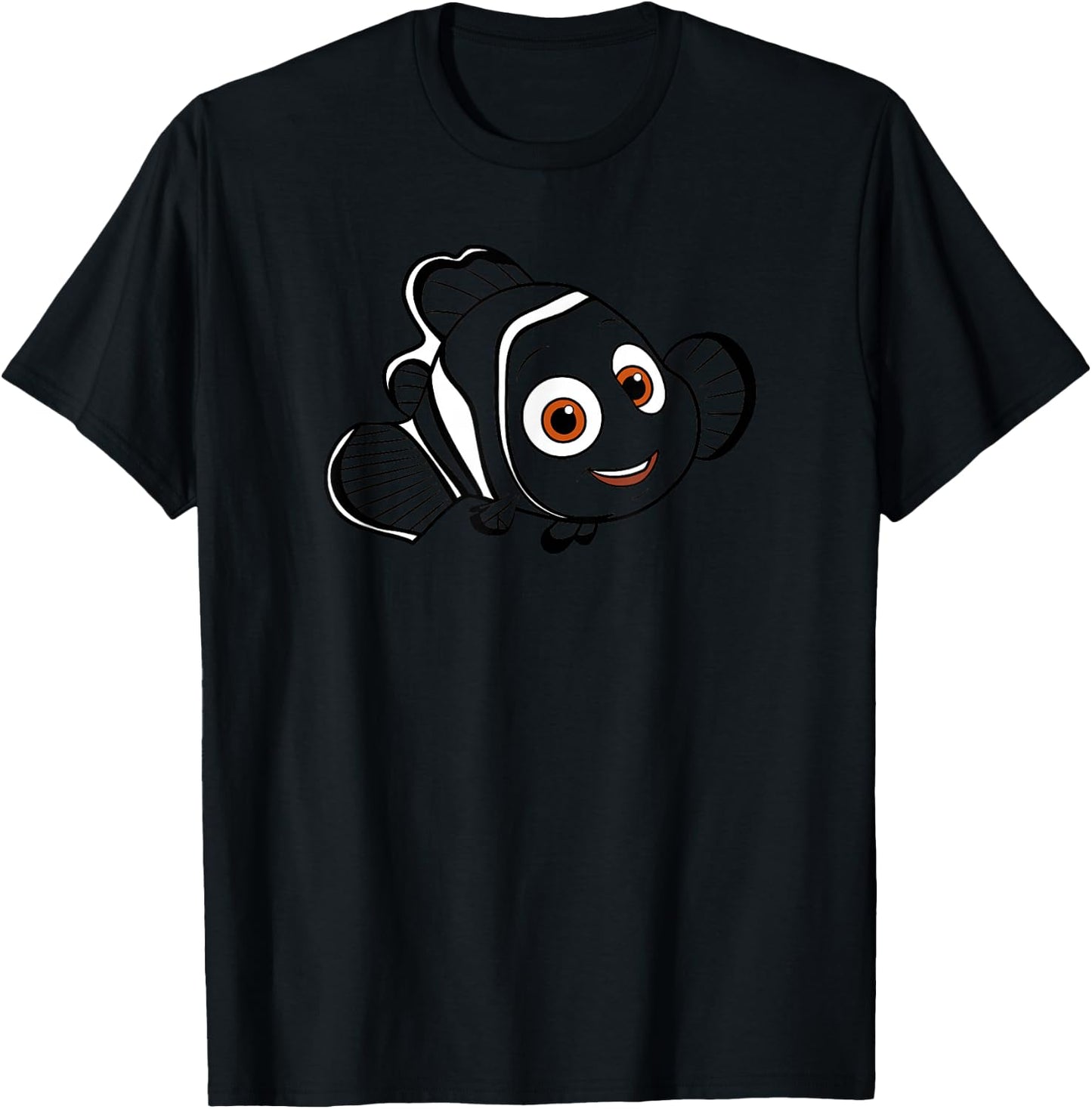 Disney Pixar Finding Dory Transparent Nemo Big Face Wave T-Shirt - T-Shirt | Black