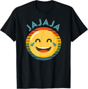 Jajaja Spanish Laughing Emoticon LOL Laugh Hahaha Meme T-Shirt - T-Shirt | Black
