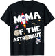 Mama of the Astronaut Space Theme Birthday Party Mom T-Shirt - T-Shirt | Black
