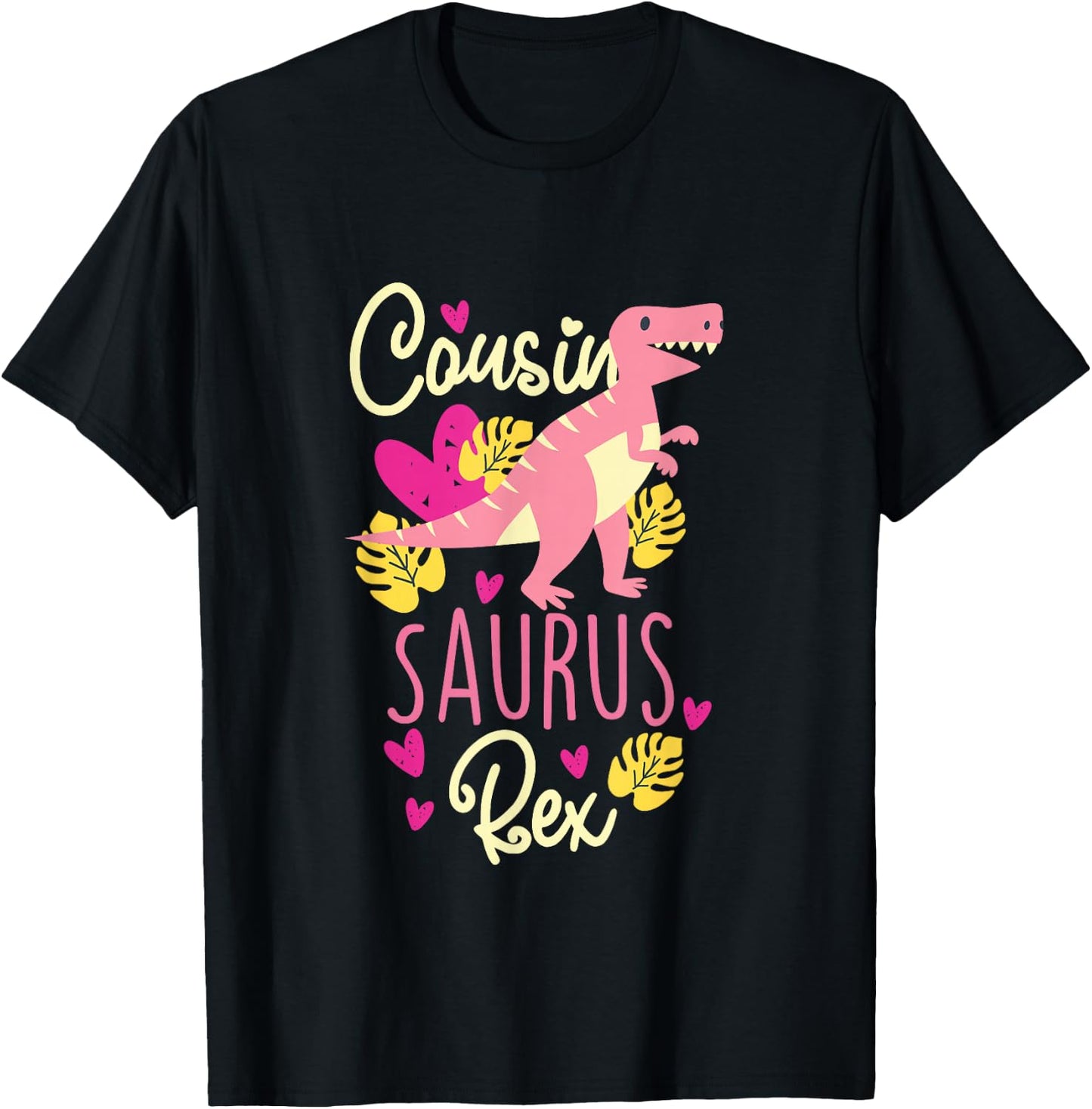 Cousin Saurus Rex Dinosaur Kids T-Shirt - T-Shirt | Black