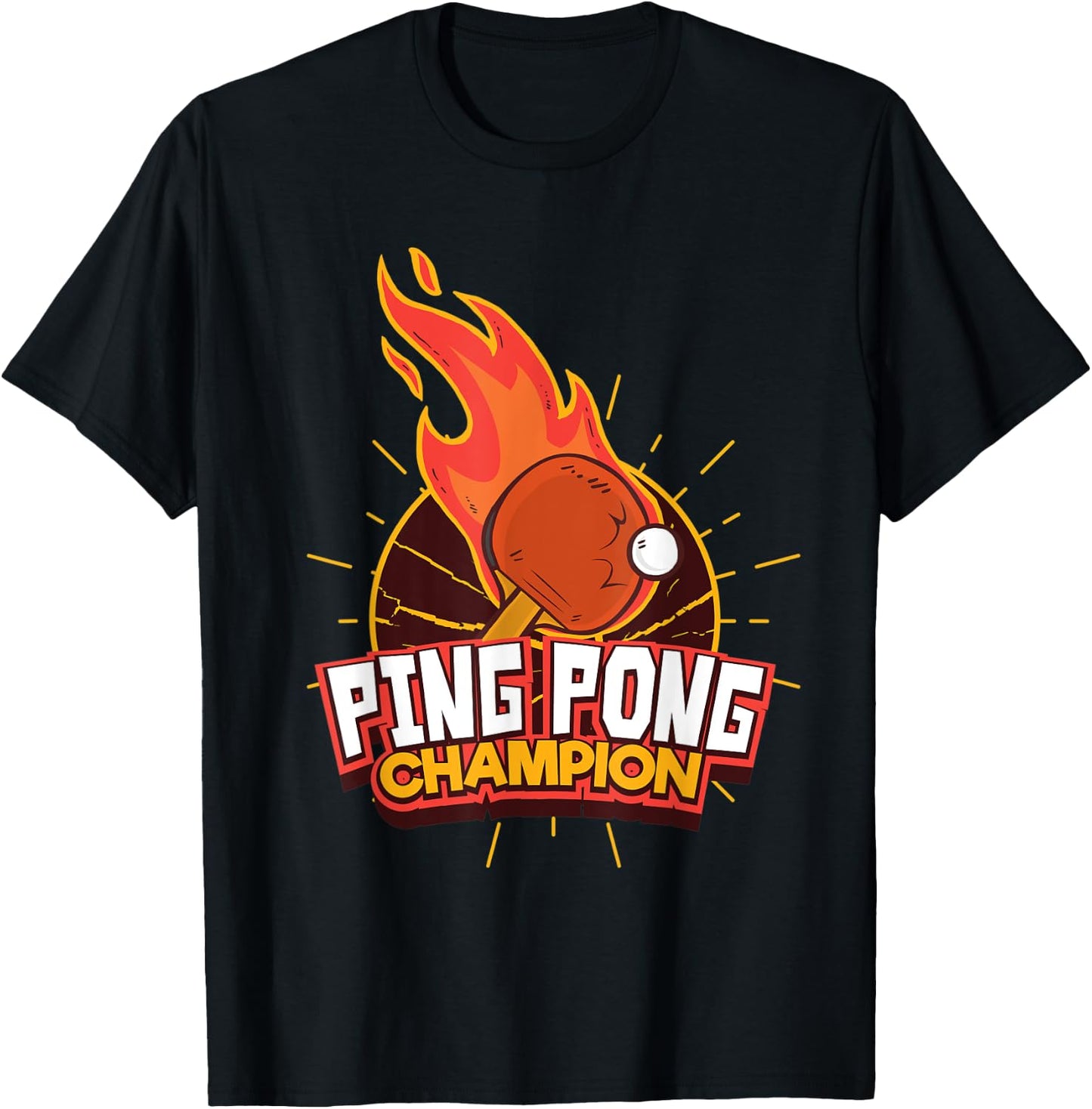 Ping Pong Champion Table Tennis T-Shirt - T-Shirt | Black