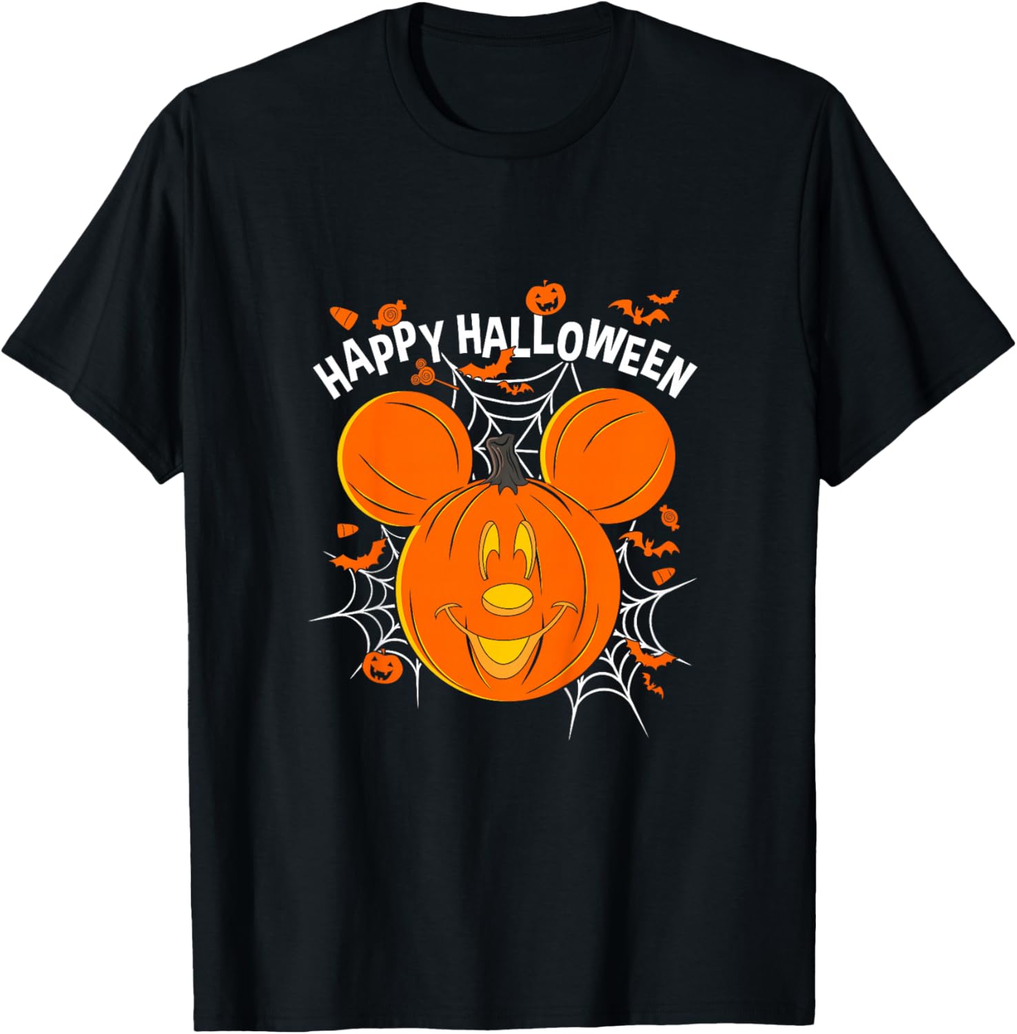 Kids Disney Mickey and Friends Halloween Mickey Pumpkin Youth T-Shirt - T-Shirt | Black