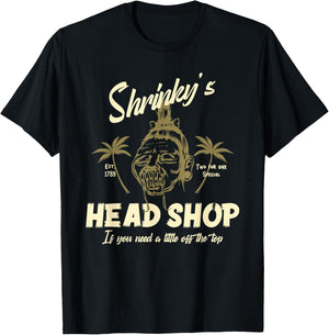 Psychobilly Shrunken Head Horror T-Shirt - T-Shirt | Black