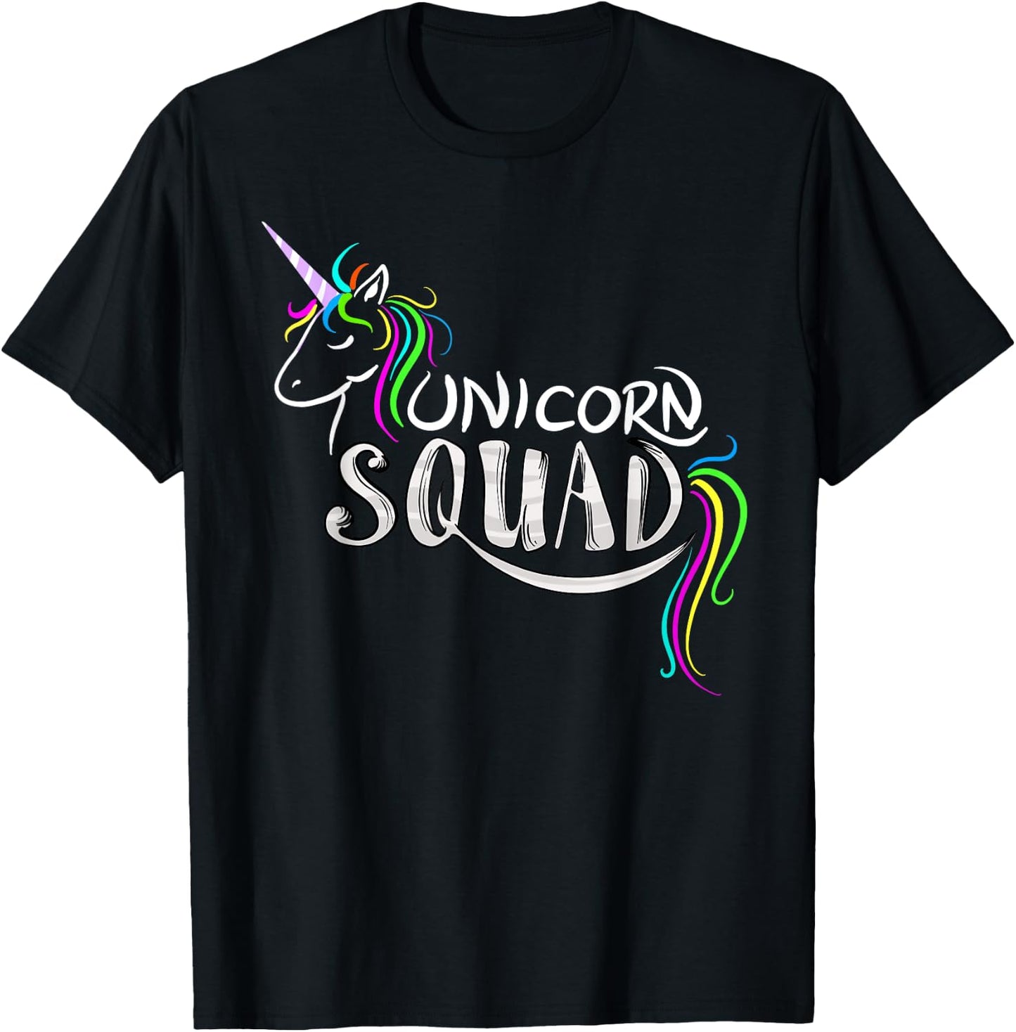Cool Unicorn Squad | Funny Magical Equestrian Team Fan Gift T-Shirt - T-Shirt | Black