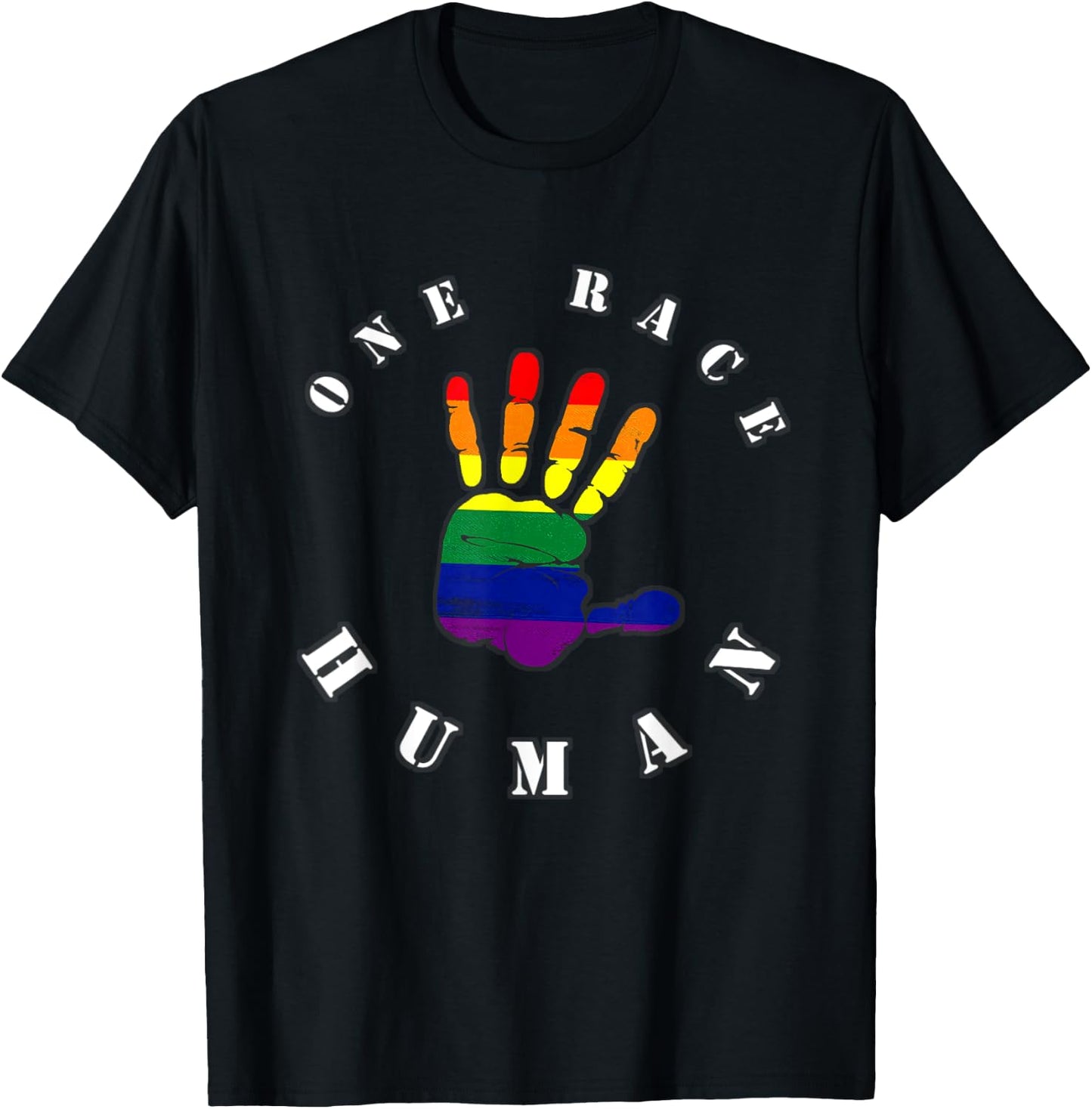One Race, Human. | Against Racism T-Shirt - T-Shirt | Black