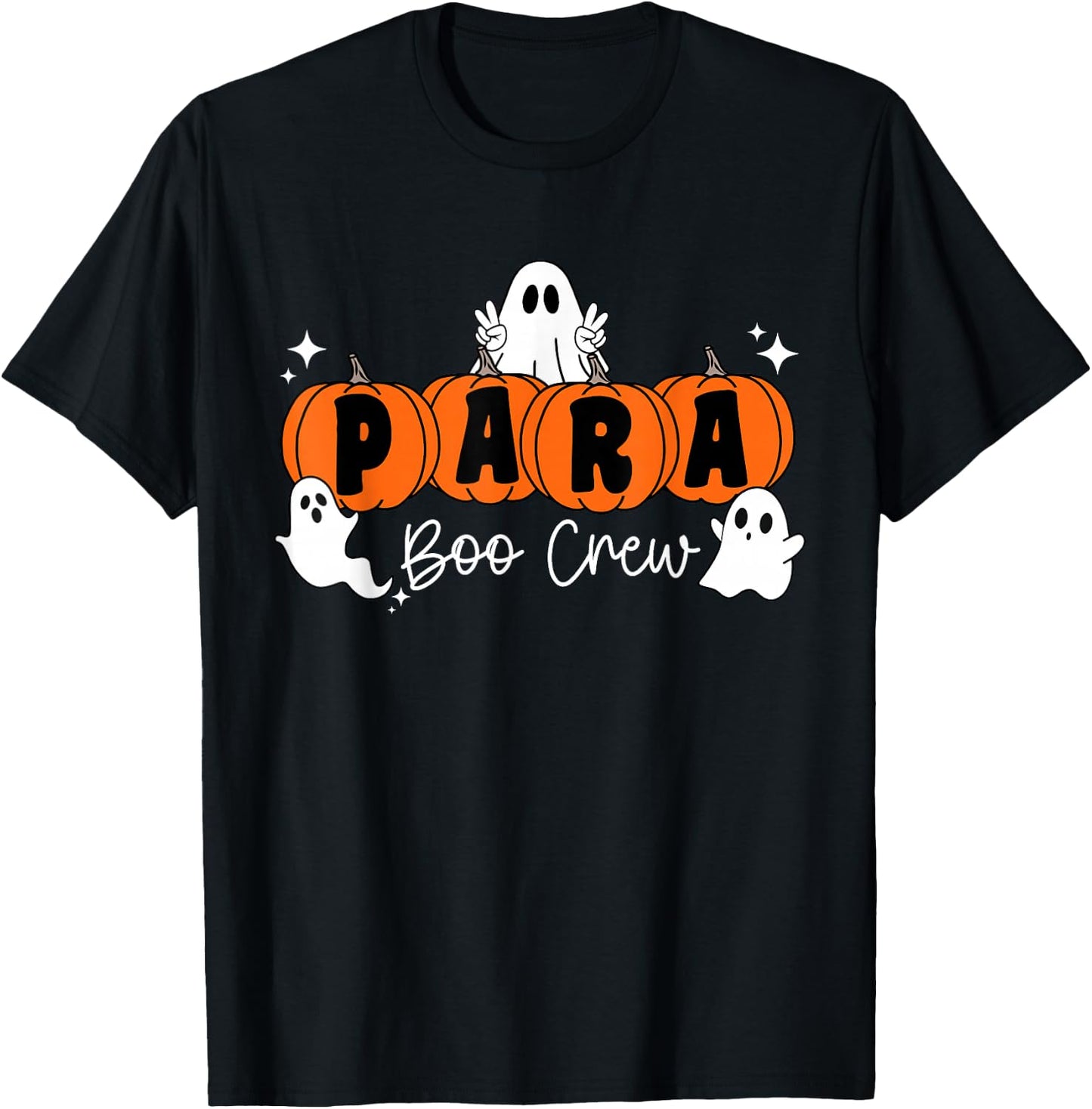 Team Paraprofessional Boo Crew Ghost Parapro Halloween T-Shirt - T-Shirt | Black