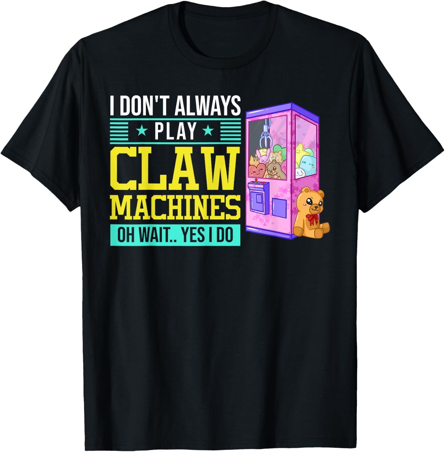 Claw Machine Skill Crane Machine T-Shirt - T-Shirt | Black