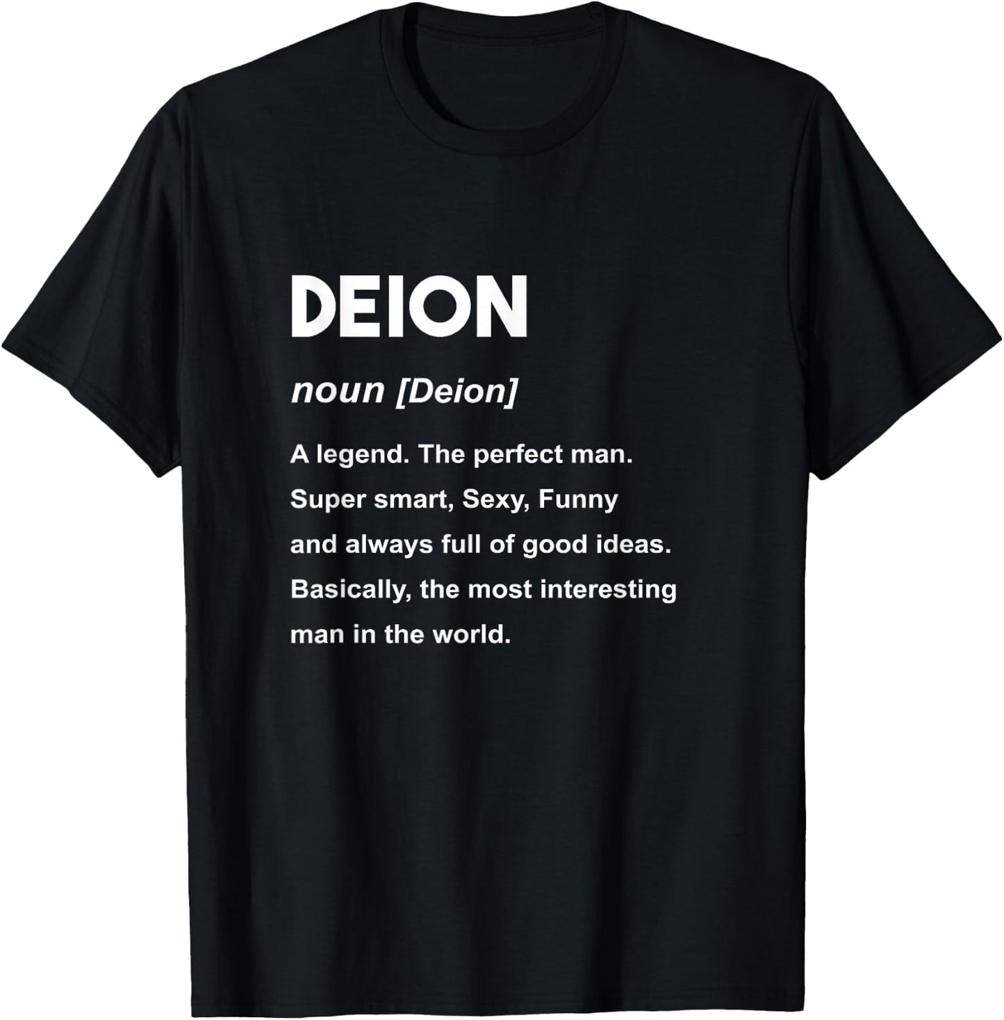 Deion Name Shirt | Deion T-Shirt - T-Shirt | Black