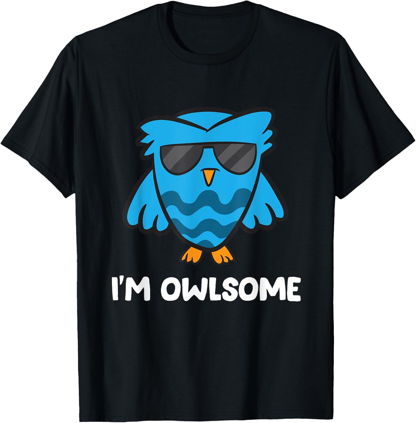 I'm Owlsome Bird Love Owl T-Shirt - T-Shirt | Black