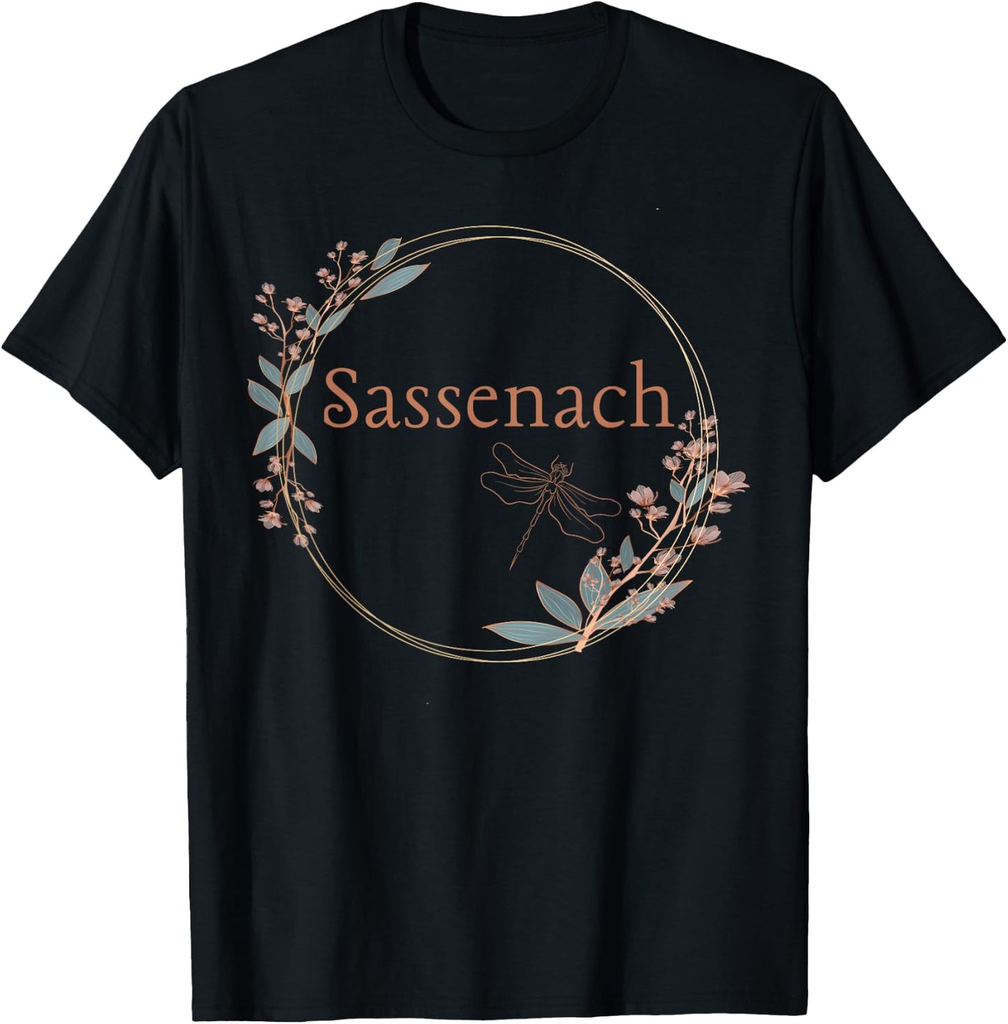 Sassenach Dragonfly Bohemian Wreath T-Shirt - T-Shirt | Black