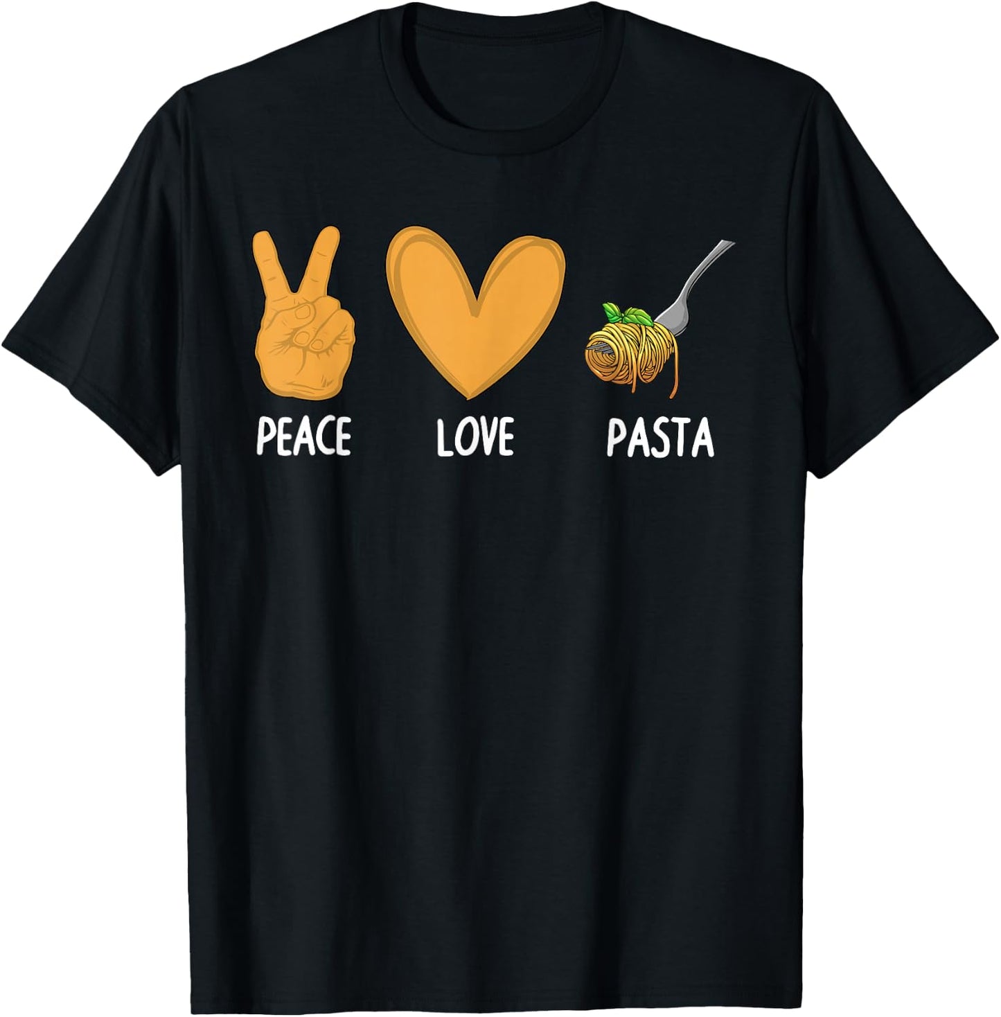 Funny Pasta Art Women Italian Food Italy Pasta Lover T-Shirt - T-Shirt | Black