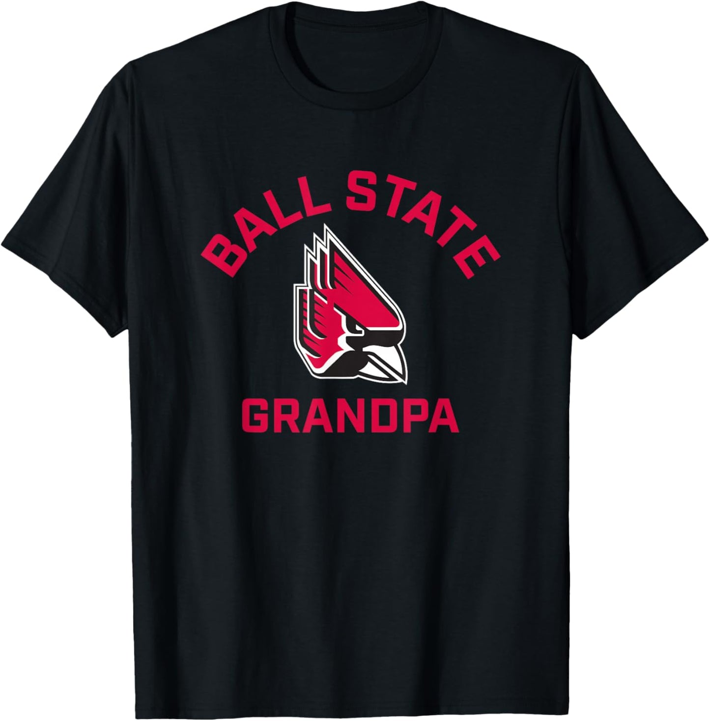 Ball State University Cardinals Arched Grandpa T-Shirt - T-Shirt | Black