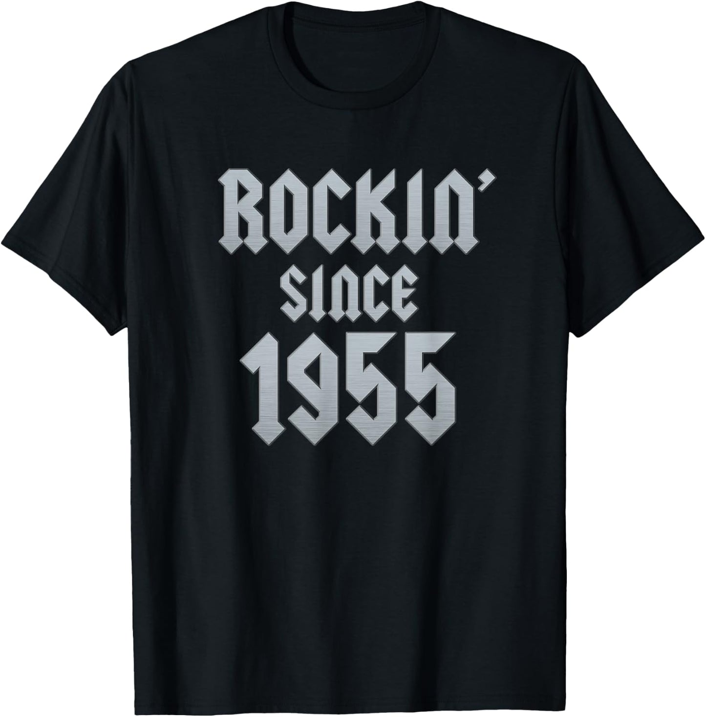 70 Year Old Rockin' Since 1955 70th Birthday T-Shirt - T-Shirt | Black
