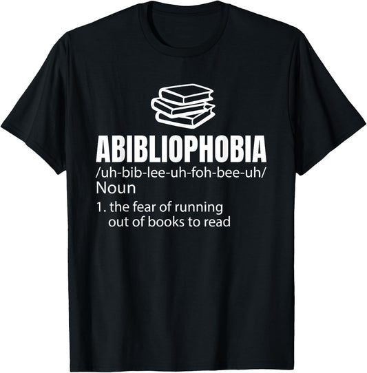 Abibliophobia Reading Worms Gift T-Shirt - T-Shirt | Black