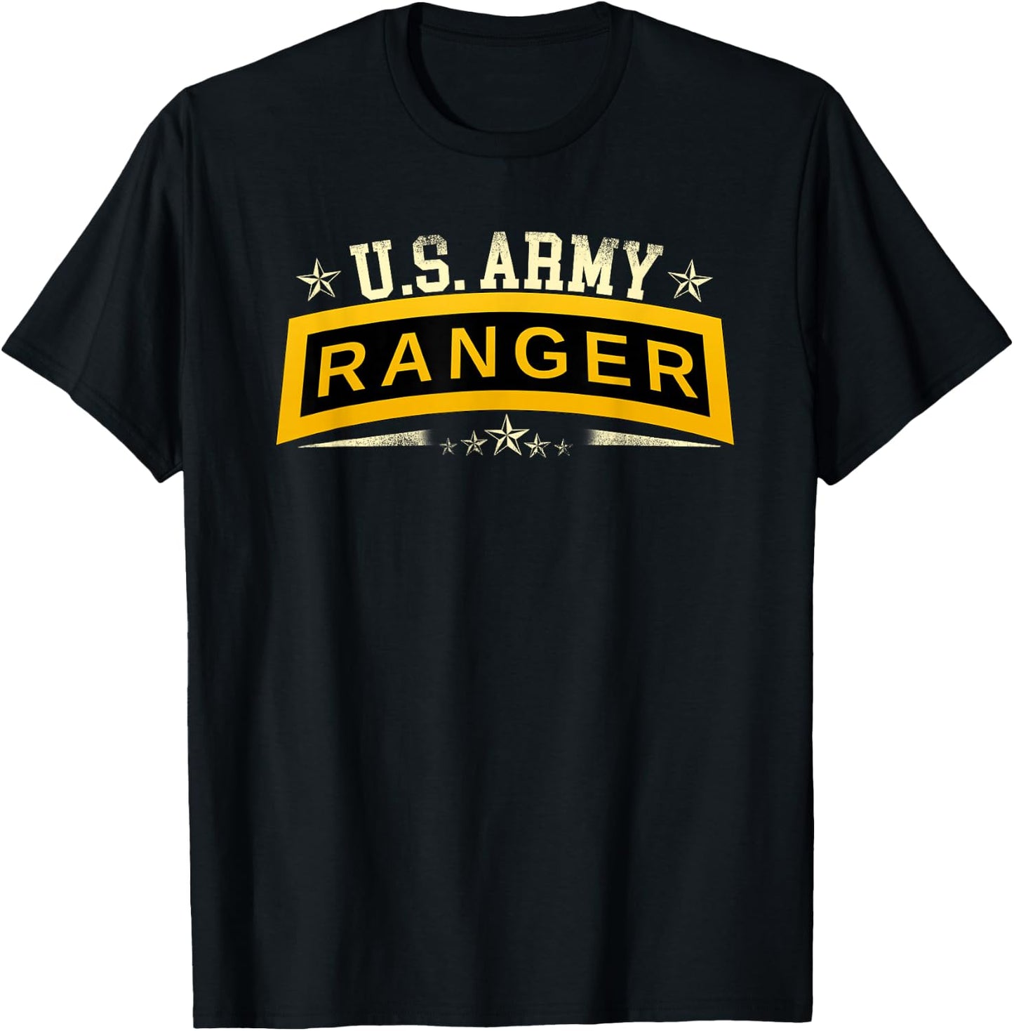 US Army Ranger Tab - Airborne Ranger Veteran Military T-Shirt - T-Shirt | Black