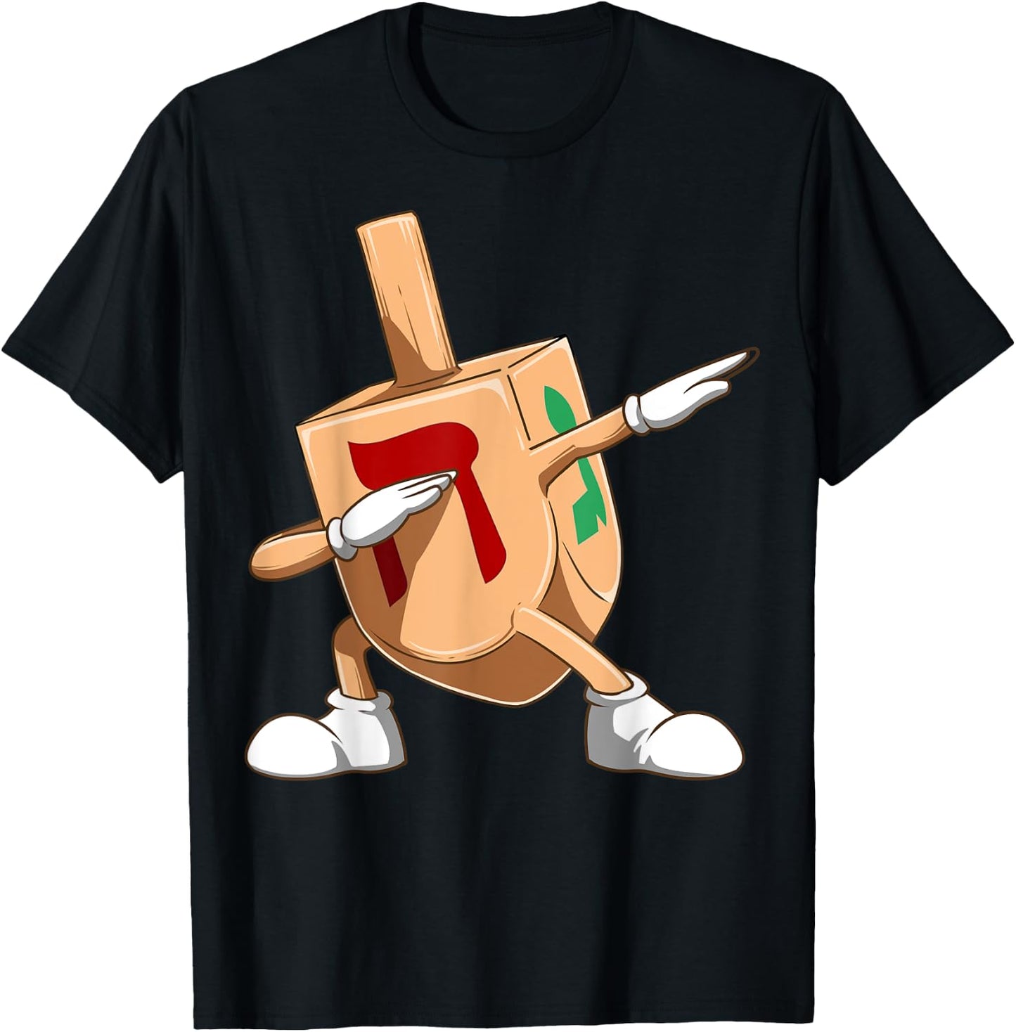 Dabbing Dreidel Funny Dreidel Jewish Hanukkah T-Shirt - T-Shirt | Black