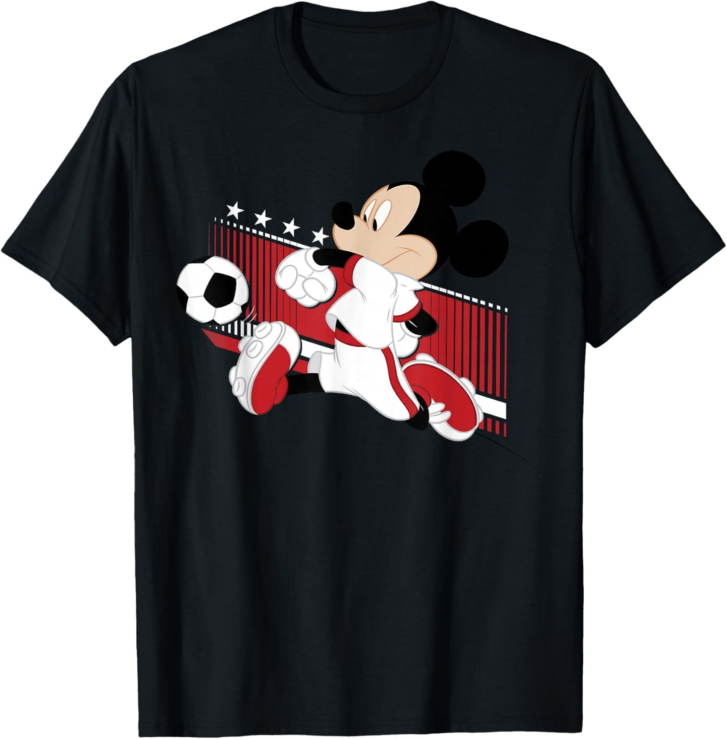 Disney Mickey And Friends Mickey Mouse England Soccer T-Shirt - T-Shirt | Black