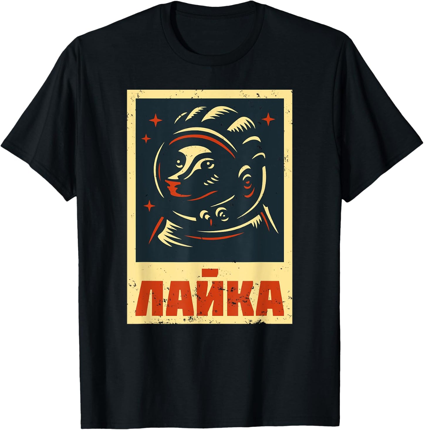 Laika Dog Sputnik Space Space Travel USSR Gift Women T-Shirt - T-Shirt | Black