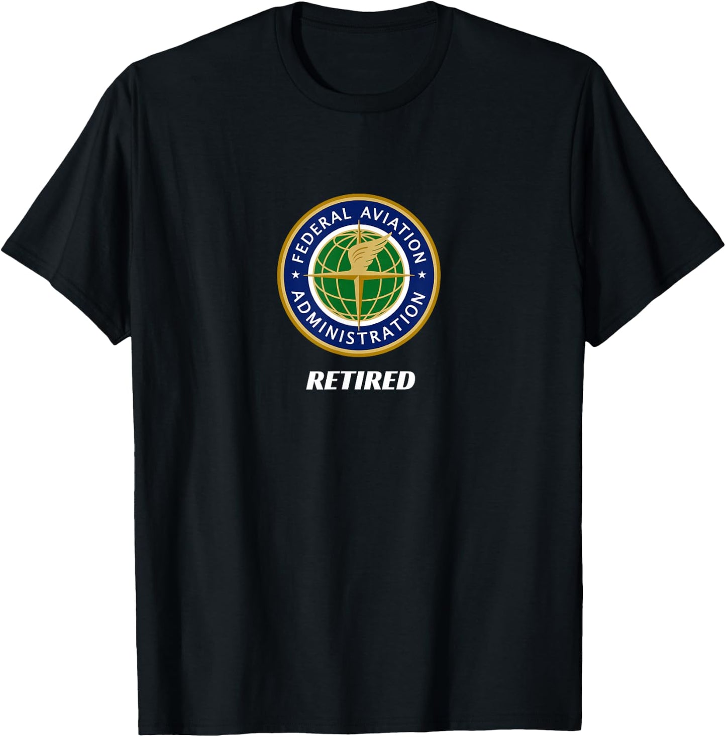 Retired US Federal Aviation Administration T-Shirt - T-Shirt | Black
